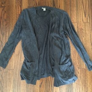 LOFT Dark Gray Cardigan